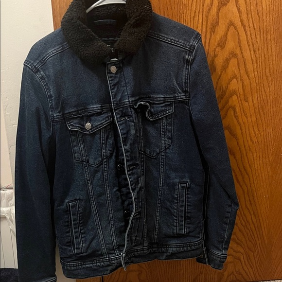 Hollister Other - Hollister Navy Denim Jacket with Black Collar
